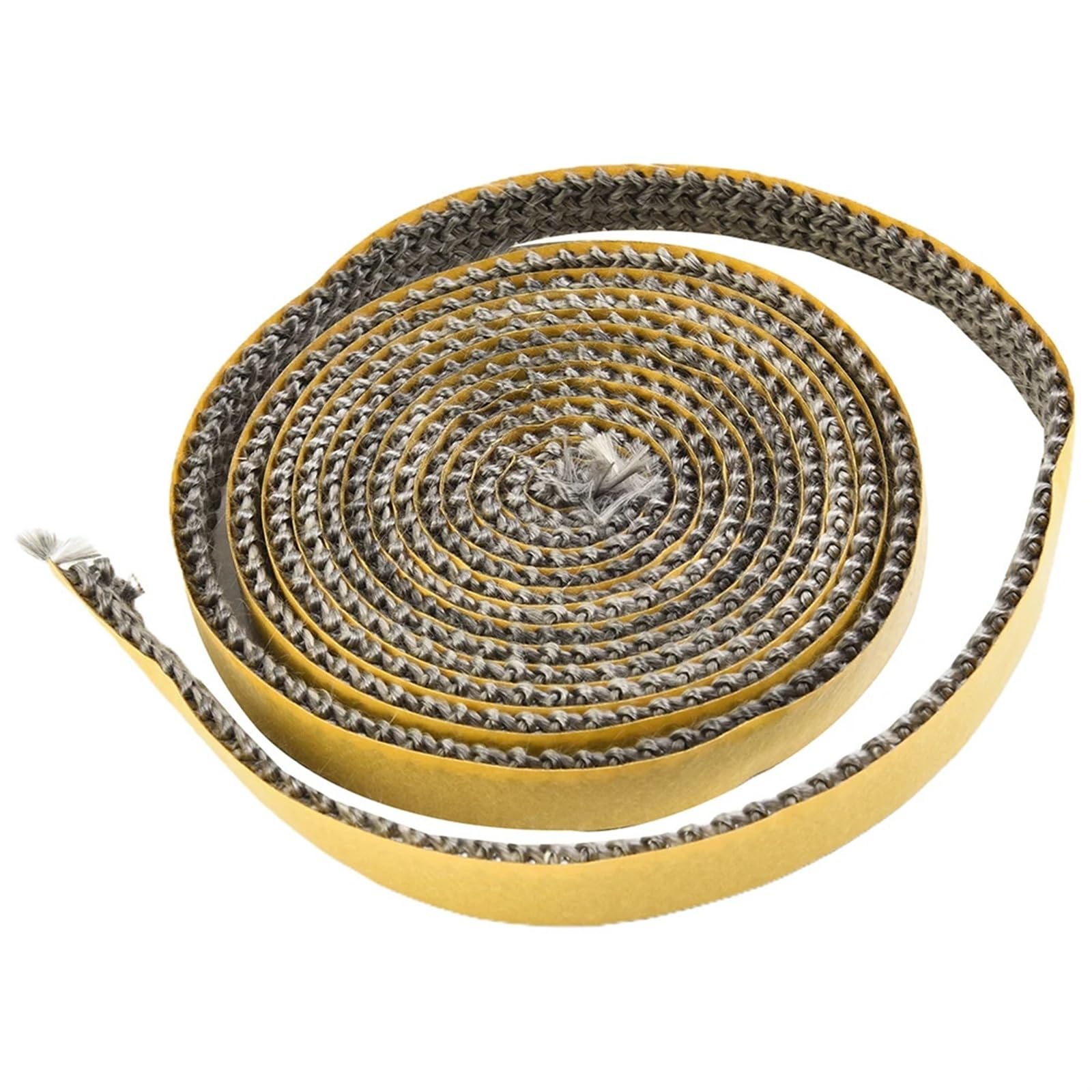 Guarnizione per stufe a legna Corda sigillante for caminetto in fibra di vetro nera 10x3 mm x 2 m autoadesiva