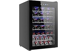 EUHOMY 45-Bottle Wine Refrigerator Cabinet - Compact Storage Solution for Wine Enthusiasts