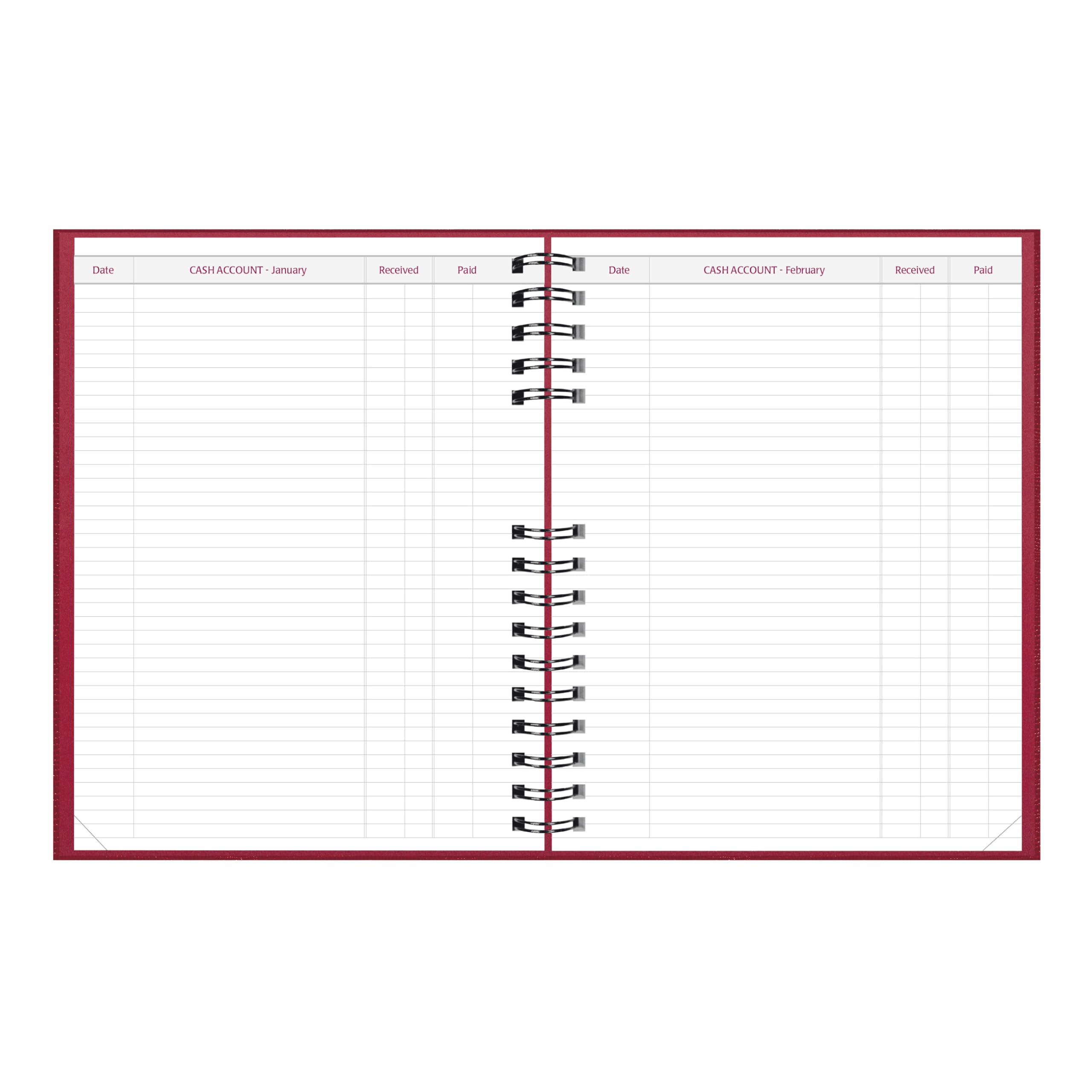 Brownline® CoilPro™ Agenda giornaliera 2027, senza tempo, 12 mesi, da gennaio a dicembre, rilegatura a doppio filo, 25,7 x 20 cm, rosso brillante (C550C.RED)