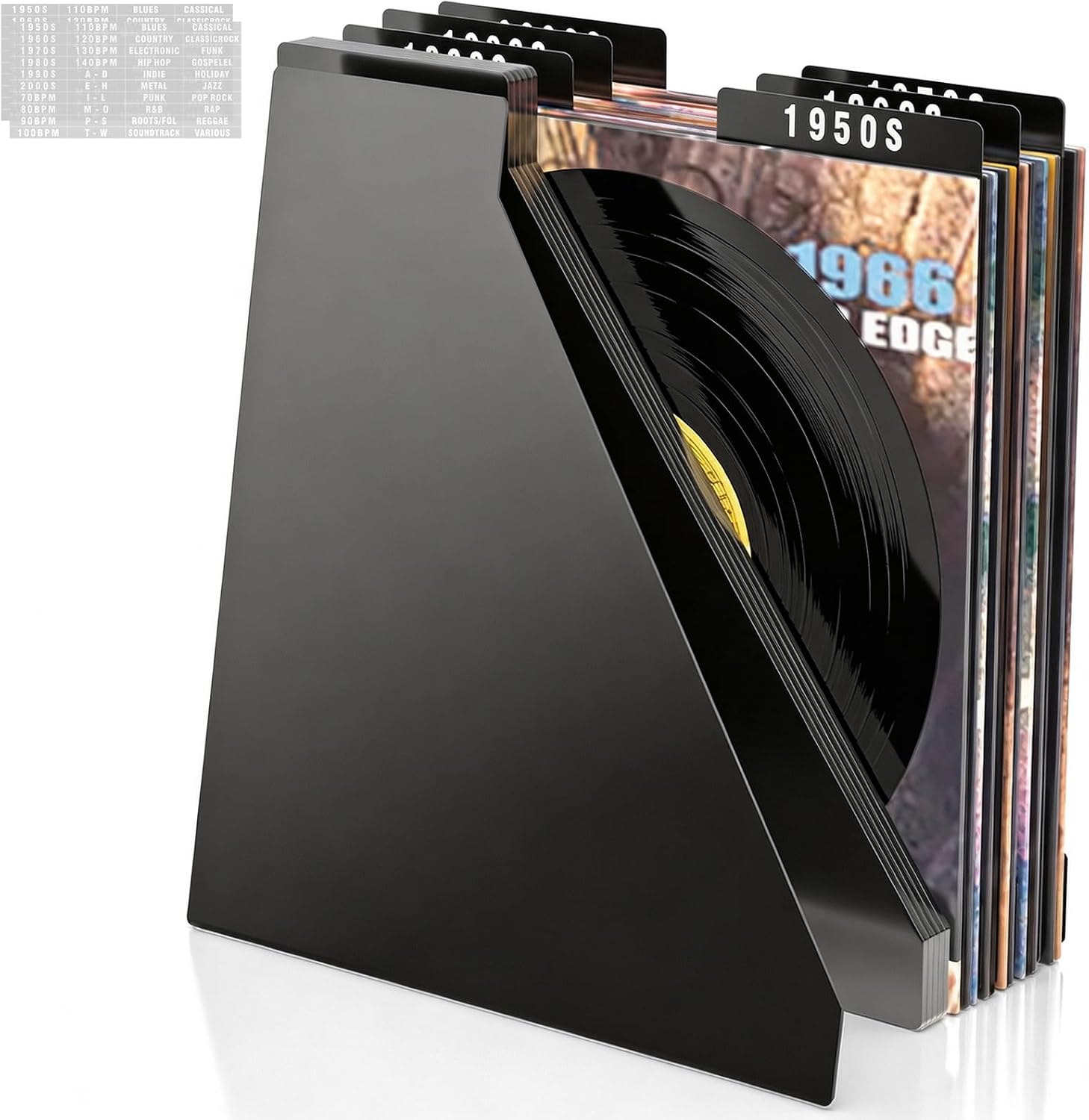 Facmogu 10PCS Acrylic Vinyl Record Dividers, 12 Inch Writable DIY Organizer