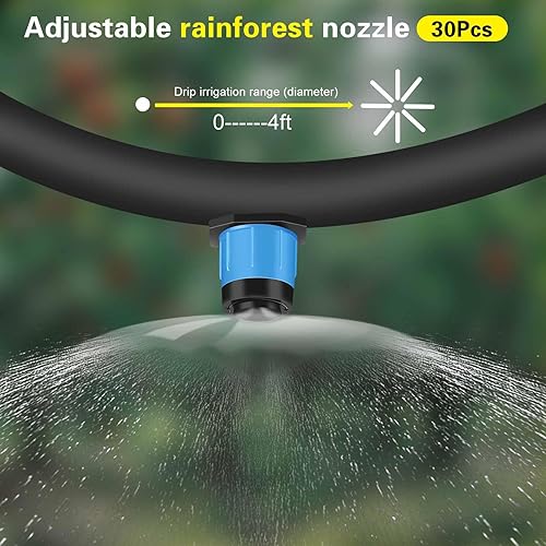 Miniatura 4 de Emisores de riego por goteo, 150+30 unidsset piezas de riego por goteo para sistema de riego de jardín, boquilla ajustable boquilla de riego por