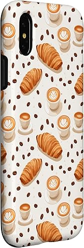 Miniatura 9 de Funda para iPhone 12 Pro Max Latte Art Croissant Barista Estética Estampado Neutral