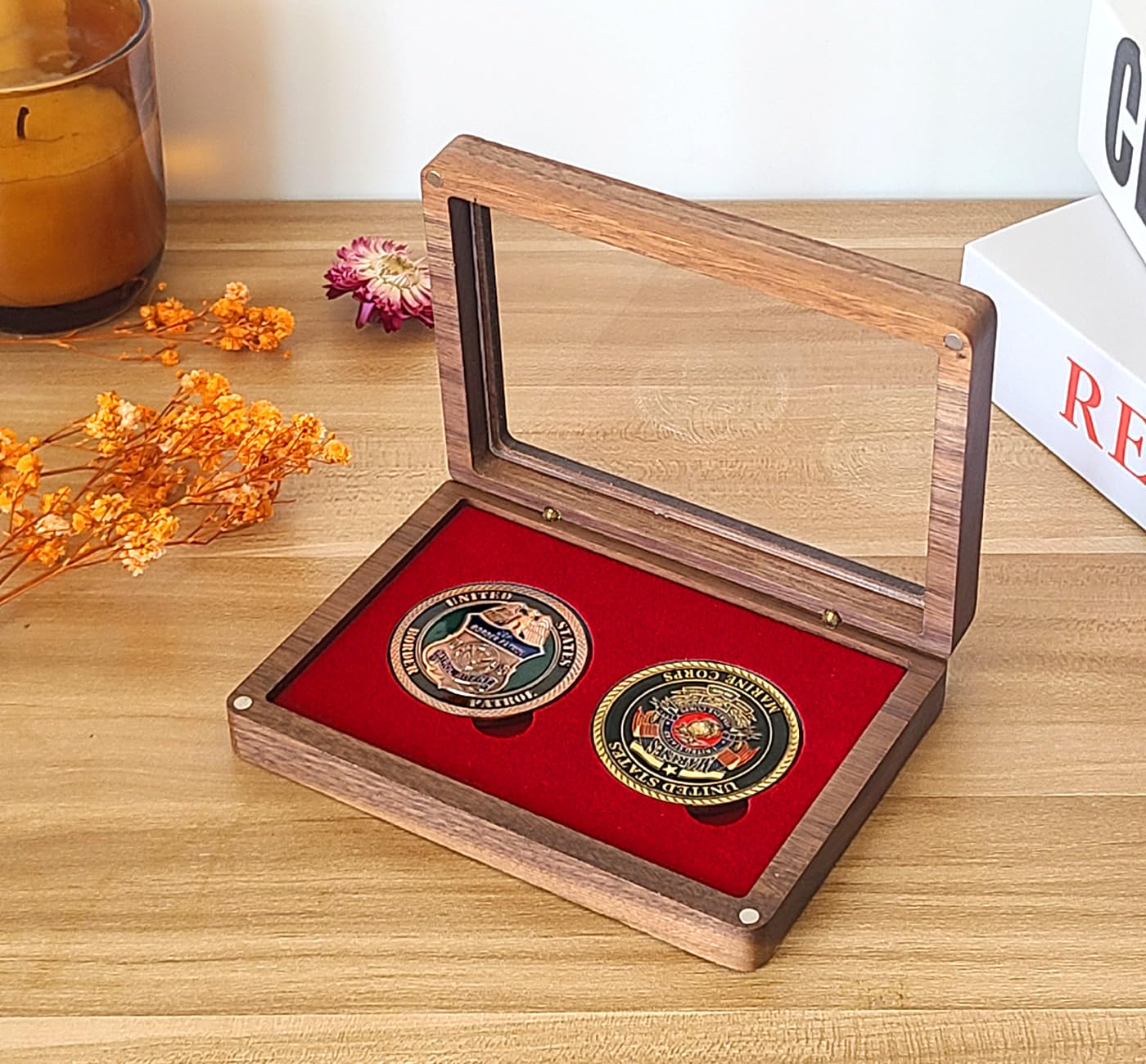 Amazon.com: Challenge Coin Display Case Single Coin Display Box