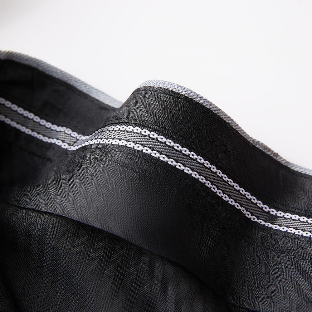 Mens Pin Stripe Suit 3 Piece Classic Business Suits for Wedding Prom Tuxedo Jacket Vest Pants Two Button - Image 5