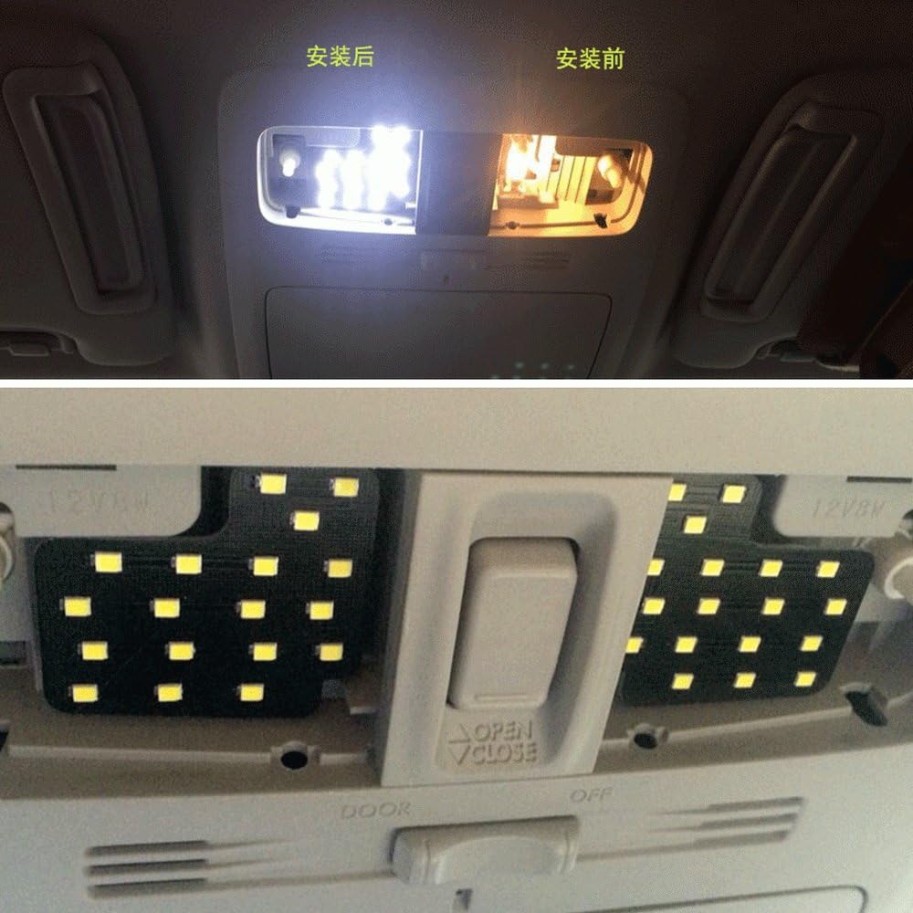 6 Pcs LED Interior Reading Lights Compatible for Subaru Forester 2013 2014 2015 2016, 6000K 111 LEDs 2835SMD Car Indoor Dome Map Light, High Brightness