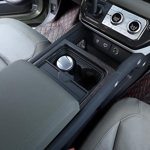Miniatura 5 de YIWANG Caja de almacenamiento de plástico ABS para consola central de automóvil, marco exterior, calcomanía decorativa para Land Rover Defender 110