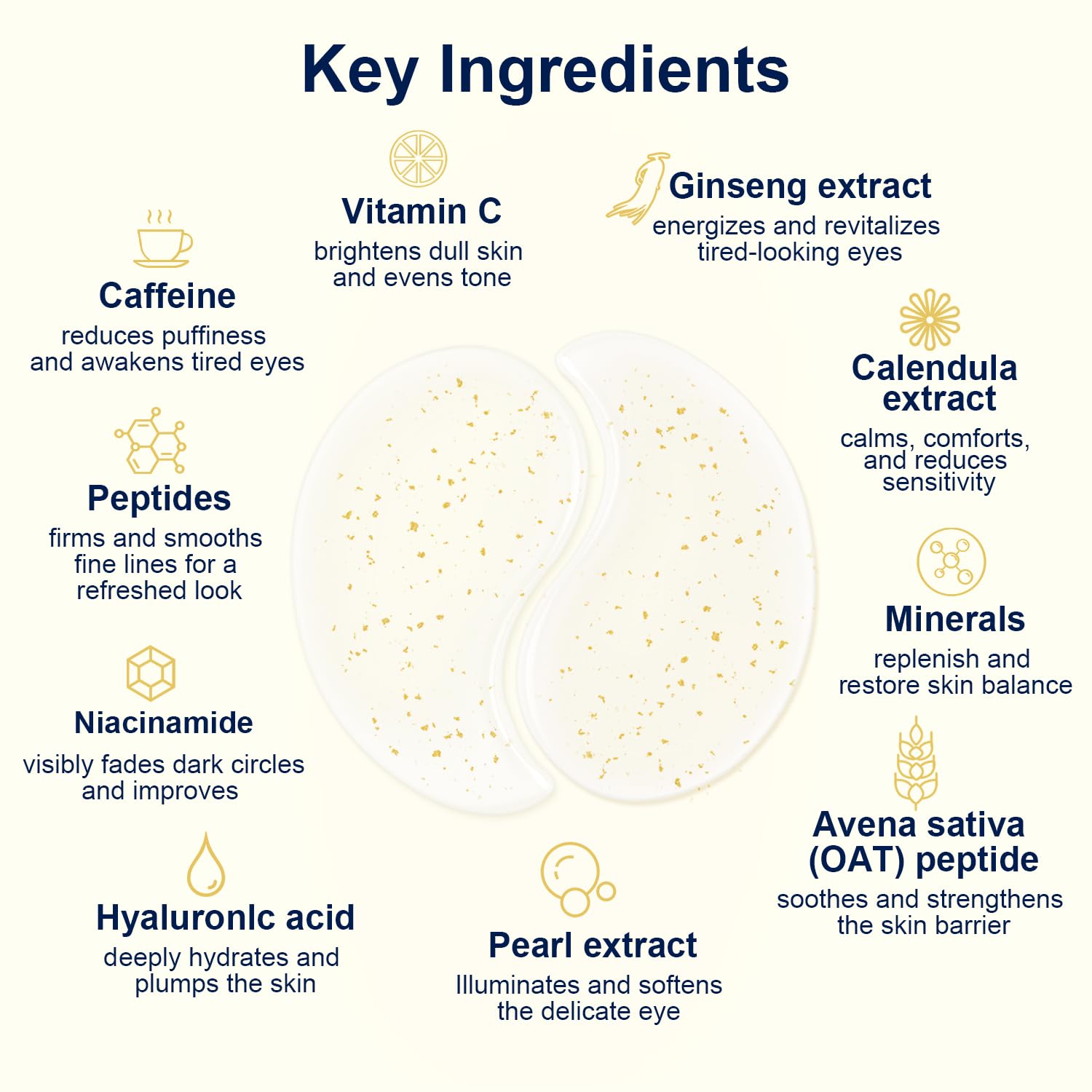 Lunara Under Eye Patches 28 Pairs, 5-Min Energizing Hydrogel Eye Masks with Caffeine Vitamin C Peptides Niacinamide, Refreshing Tired Eye, Includes Two Bonus Eye Serums, Luxury Spa Gifts for Women - Image 6