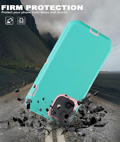 Miniatura 5 de Funda para iPhone 12  iPhone 12 Pro de 6.1 pulgadas con 2 protectores de pantalla, carcasa de cuerpo completo, resistente, de grado militar,