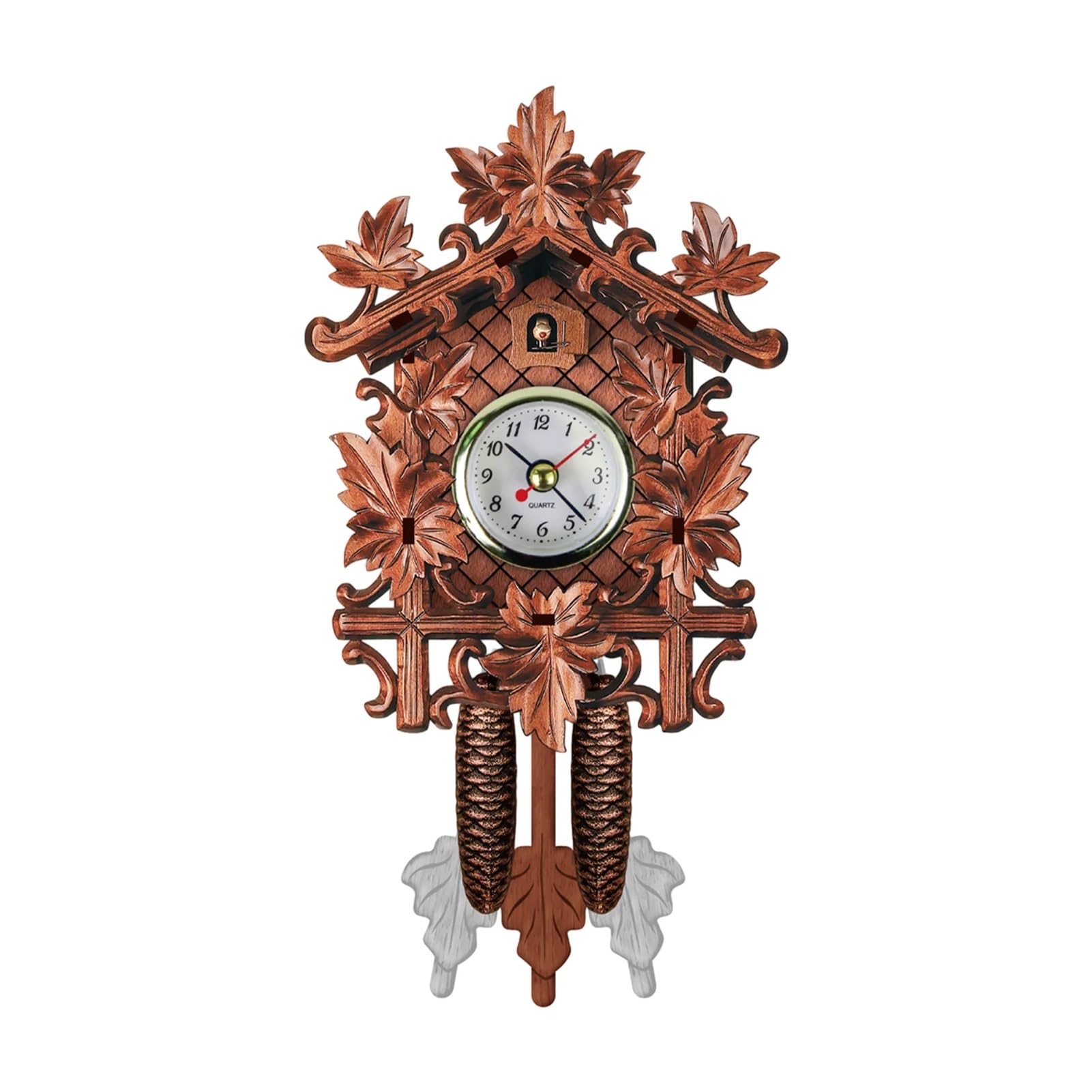 Gsclz N 14Inch Cuckoo Clock Woode Black Forest Chalet Wall Bird Alarm Decorations For Wall Art Home Office Decoration(N)