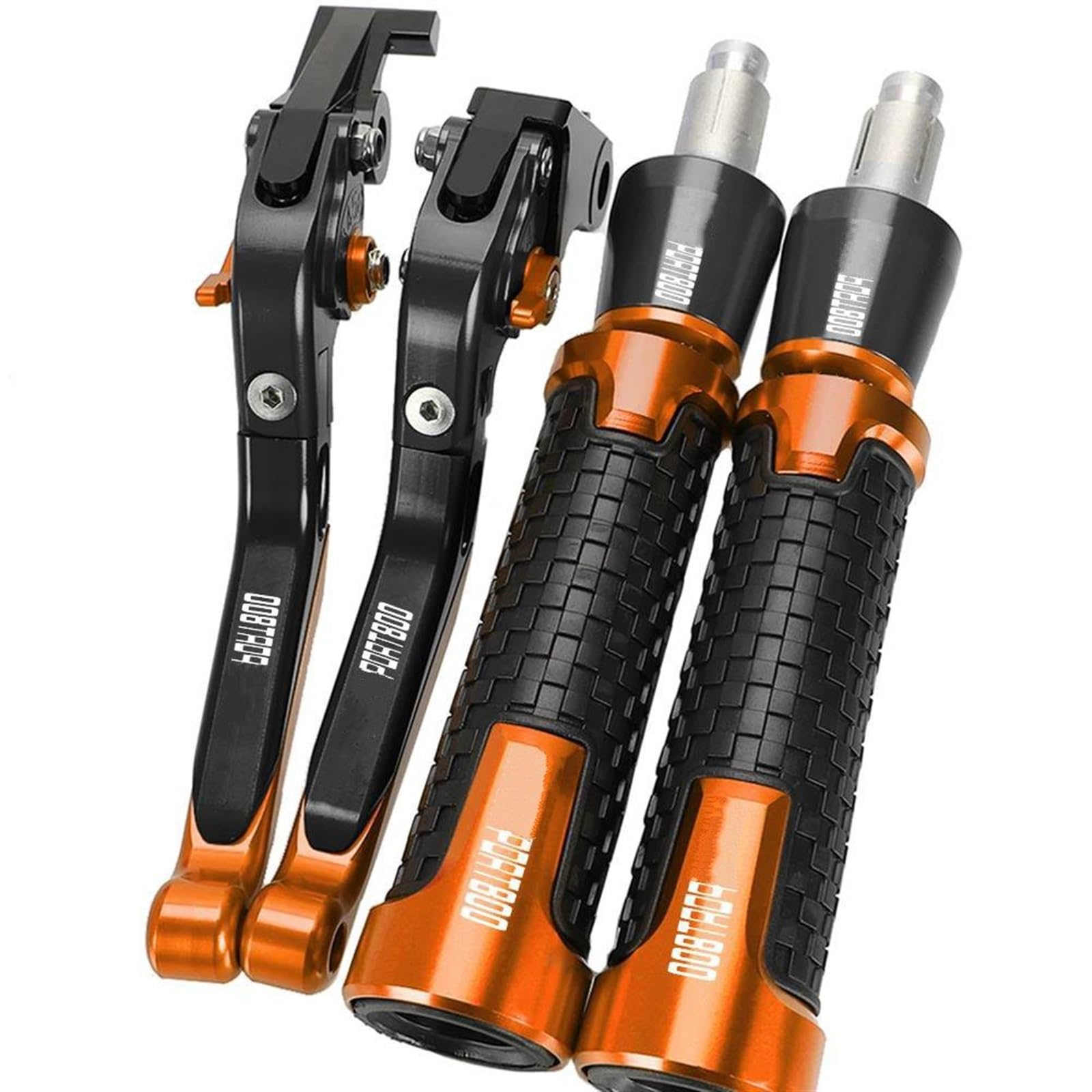 VTAIEX Motorbike Accessories Acessories Motorcycle Brake Clutch Levers for Ducati 800 for Supersport for Supersport 2003 Handle Handlebar Grips(Orange)