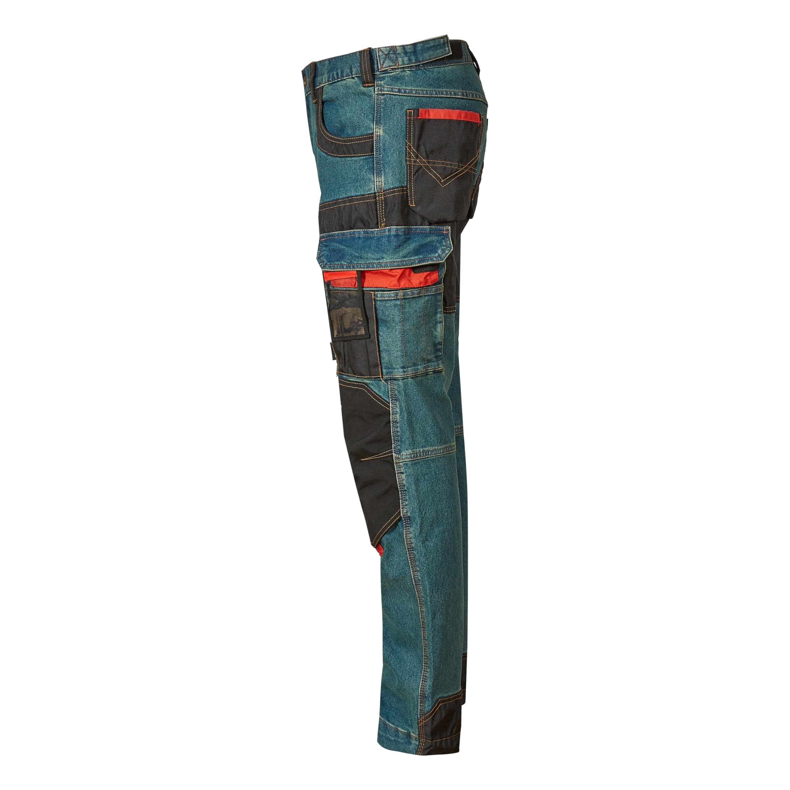 Pantaloni da uomo U-Power Platinum Buttom, jeans cargo multitasche, tasche per ginocchiere, tasca sulla coscia rimovibile, tessuto confortevole, inserto elastico, usura esterna
