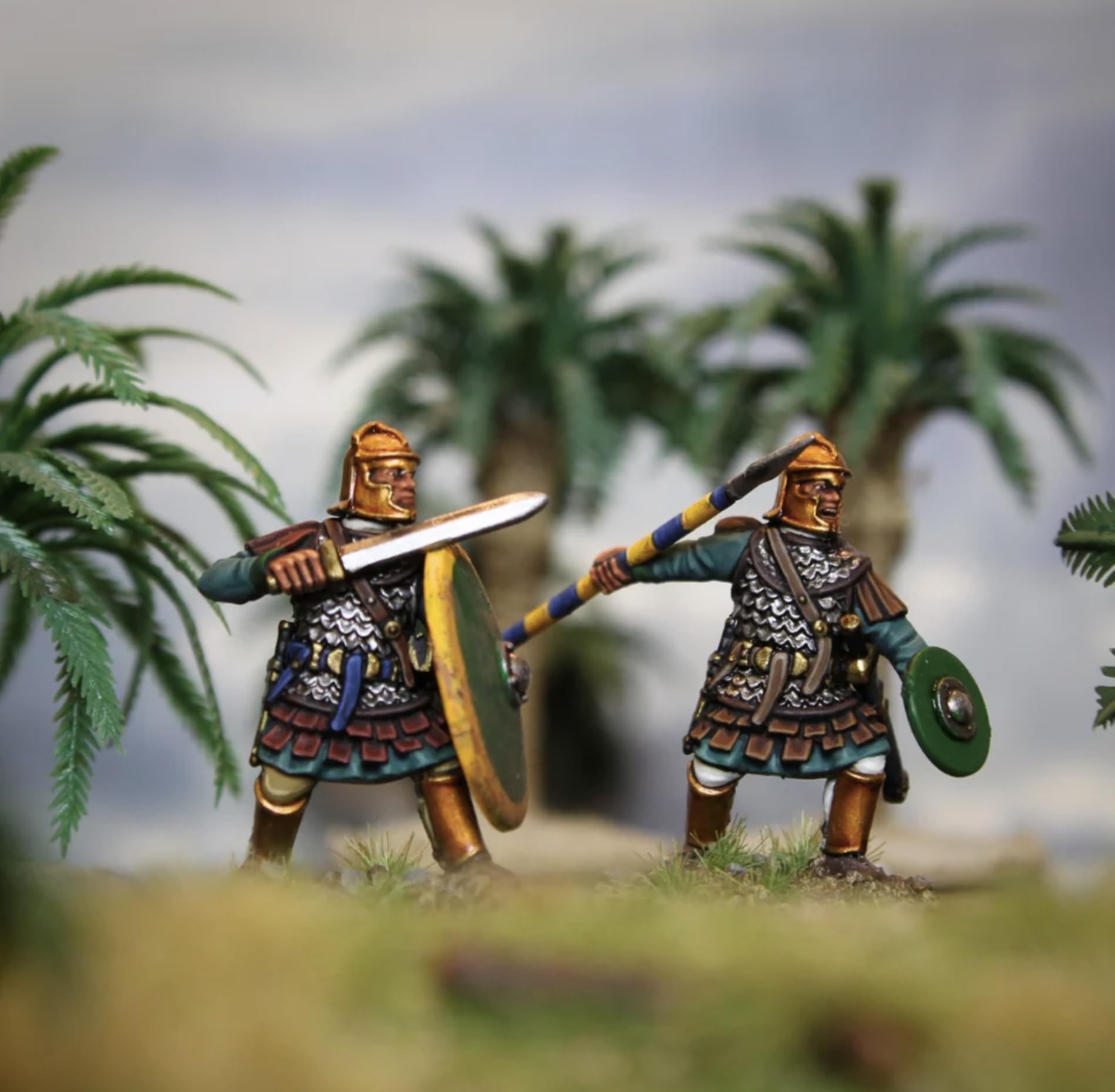 Wargames Atlantic Déclin et chute : légionnaires romains tardifs (2) : Lorica Squamata, figurines en plastique rigide en plusieurs parties