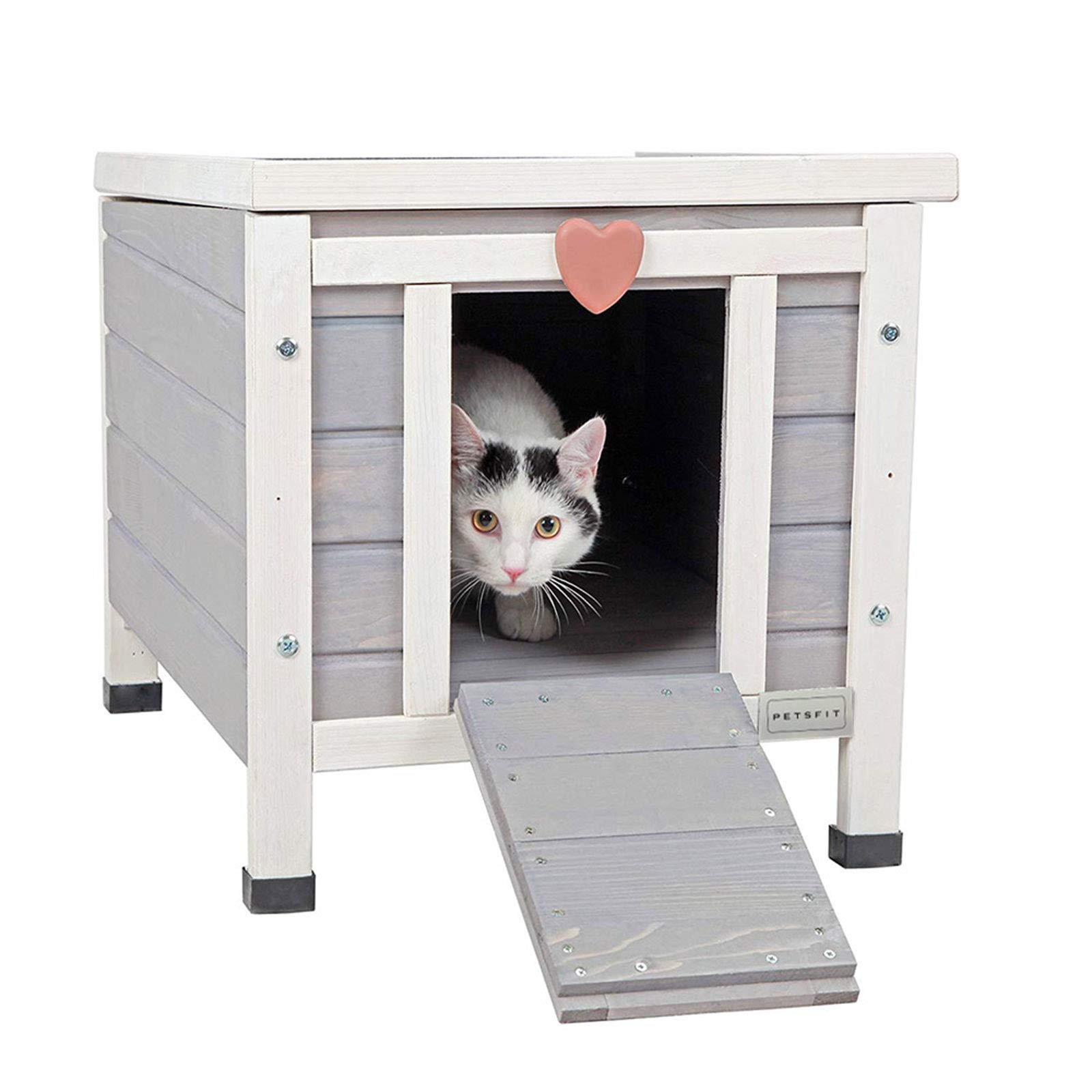 Buy Petsfit Outdoor Cat House, Feral Cat Shelter Weatherproof, Rabbit