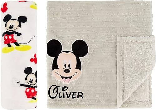 The Trendy Turtle Juego de manta de personajes con licencia oficial, regalo de recuerdo de forro polar de cara gris con nombre personalizado