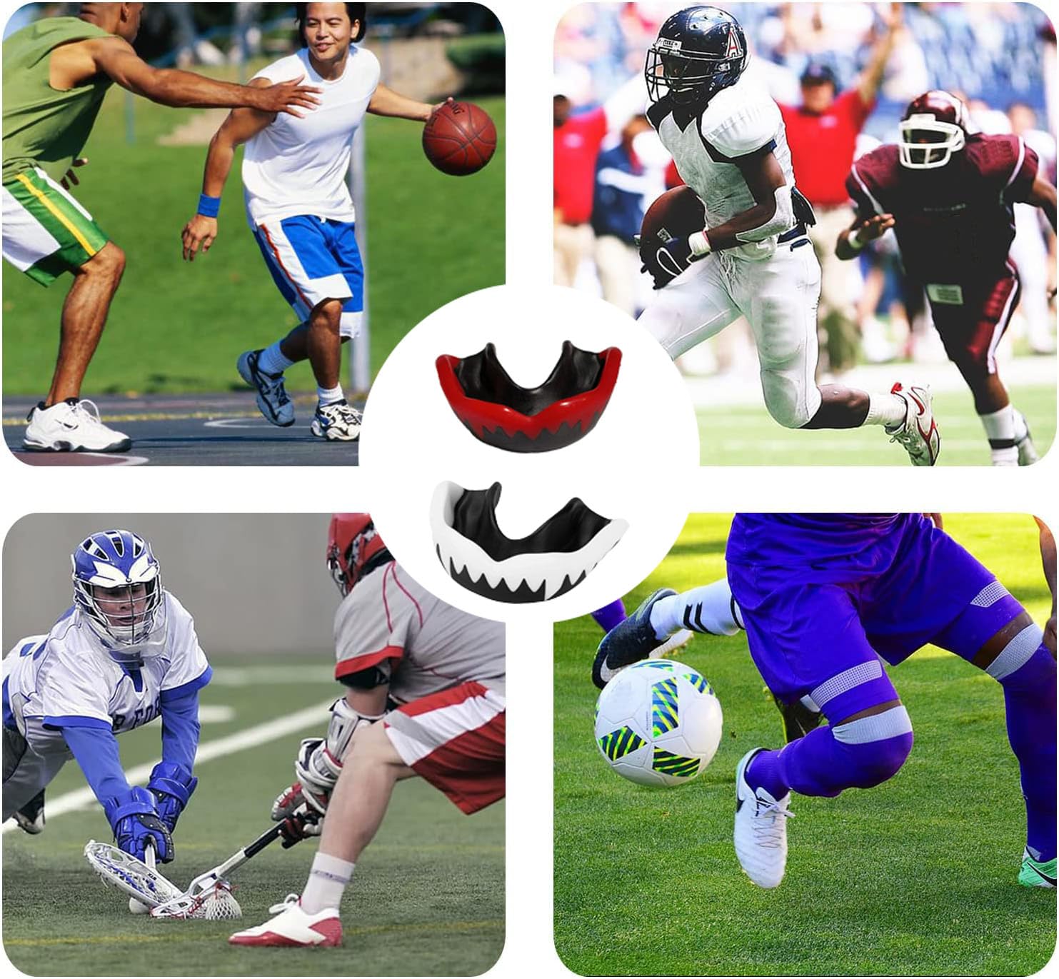 Paradenti Sportivo EVA - Per Football, Arti Marziali, Boxe | Con Scatola Igienica | Regolabile Ad Acqua Calda - Foto 6