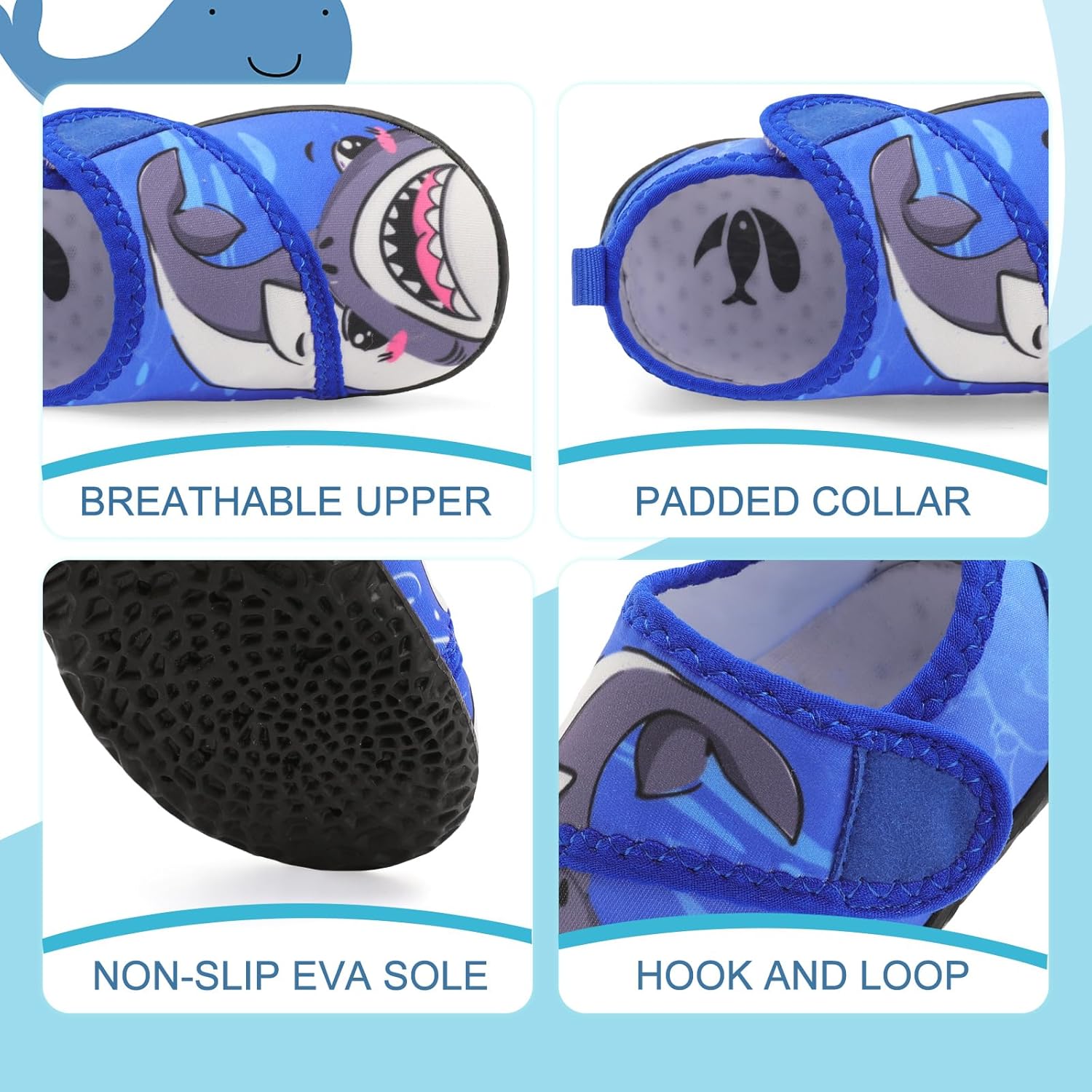 shopUAL Toddler Water Shoes Girls Boys Barefoot Aqua Socks Kids Cute Quick Dry Non-Slip Swim Shoes for Beach Pool Surf - Image 4