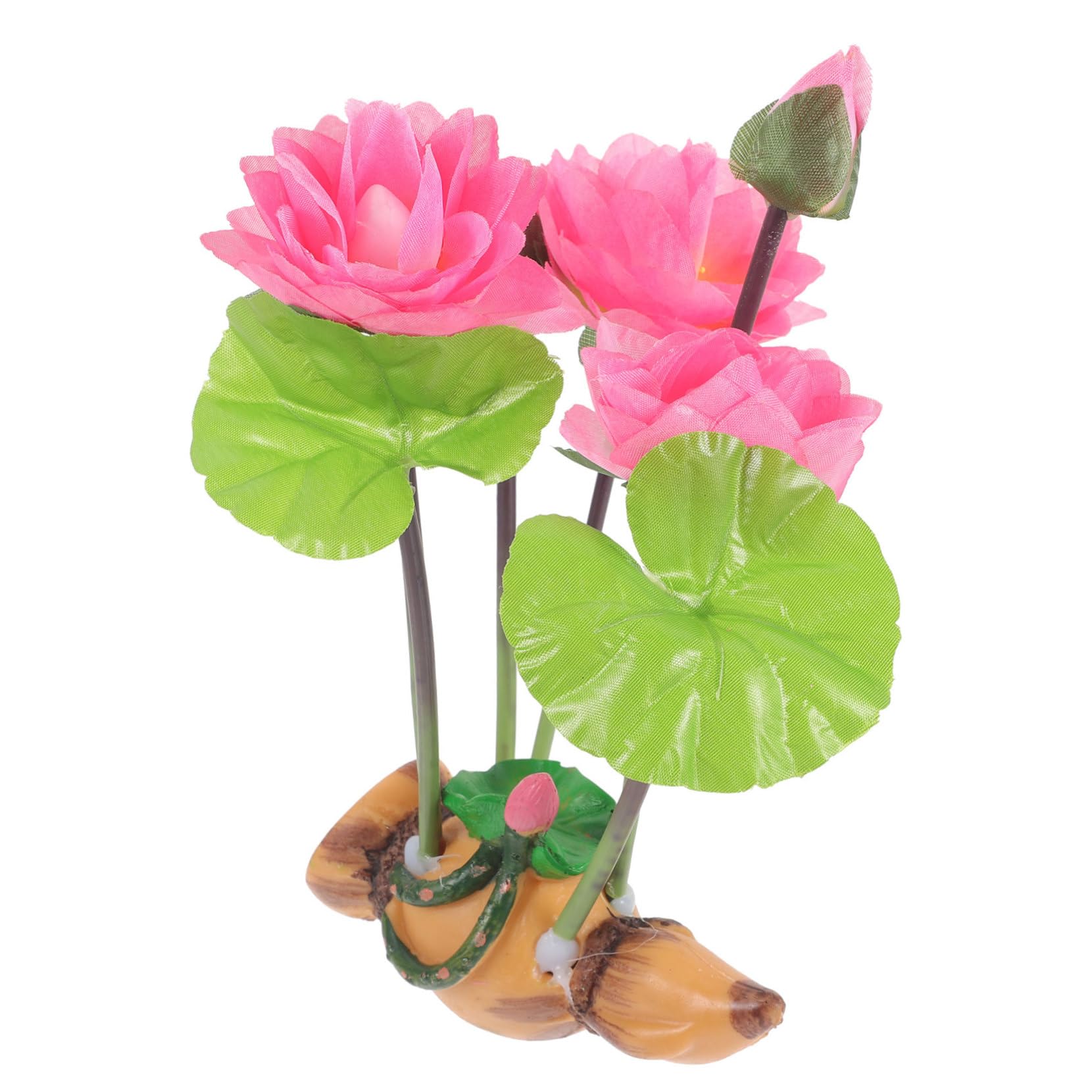 Alipis 4 Pezzi di Fiori per Acquario Decorazioni Acquatiche Piante Finte per Acquario Nascondiglio per Piante da