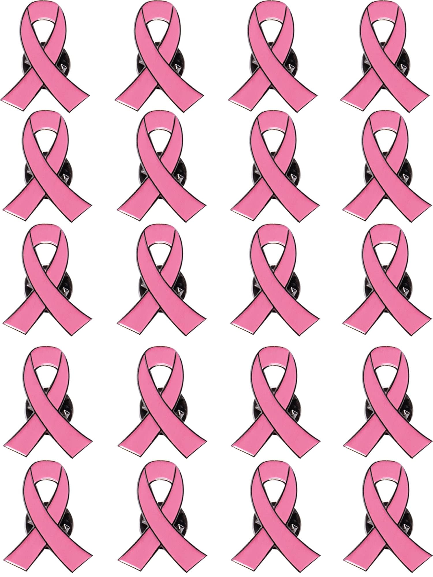 Breast Cancer Awareness Pink Ribbon Brooch Pin