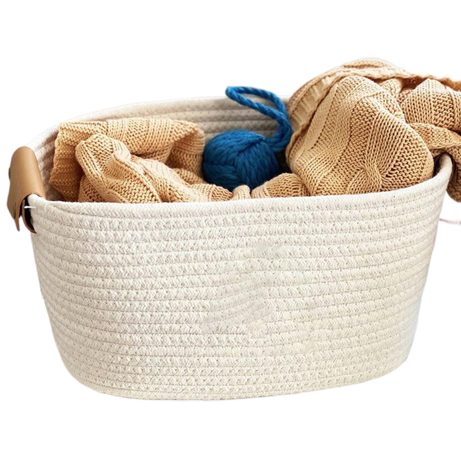 Panier tressé pour rangement boîte cube linge et vêtements
