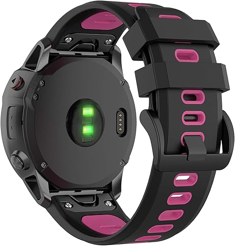 Vista 25 de Compatible con Garmin Fenix 6X Sapphire Band para mujeres y hombres, bandas de repuesto de silicona Quickfit de 0.86 pulgadas (1.024 in), correas