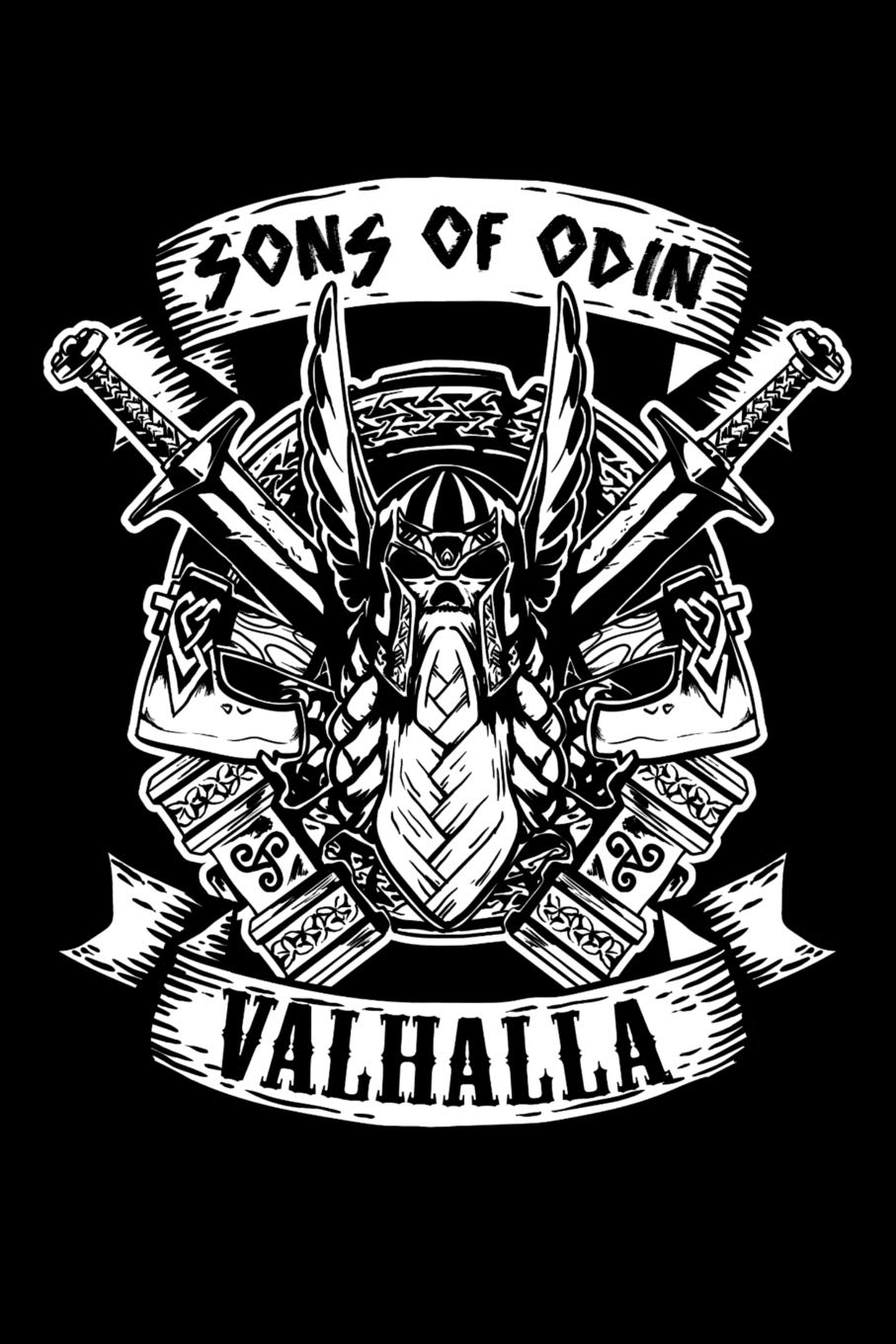 Sons Of Odin: 6x9 Journal & Notebook Dotgrid Gift for Viking Warrior