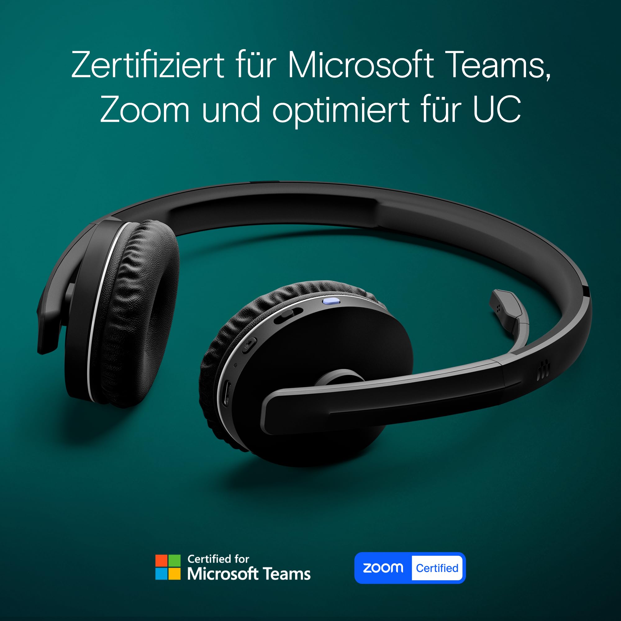 EPOS C20 Serie Wireless Headset: Multi-Geräte-Konnektivität, Bis zu 27h Akkulaufzeit, Microsoft Teams und Zoom Zertifiziert, Elegantes Design, On-Ear Komfort, Perfekt für Arbeit und Studium