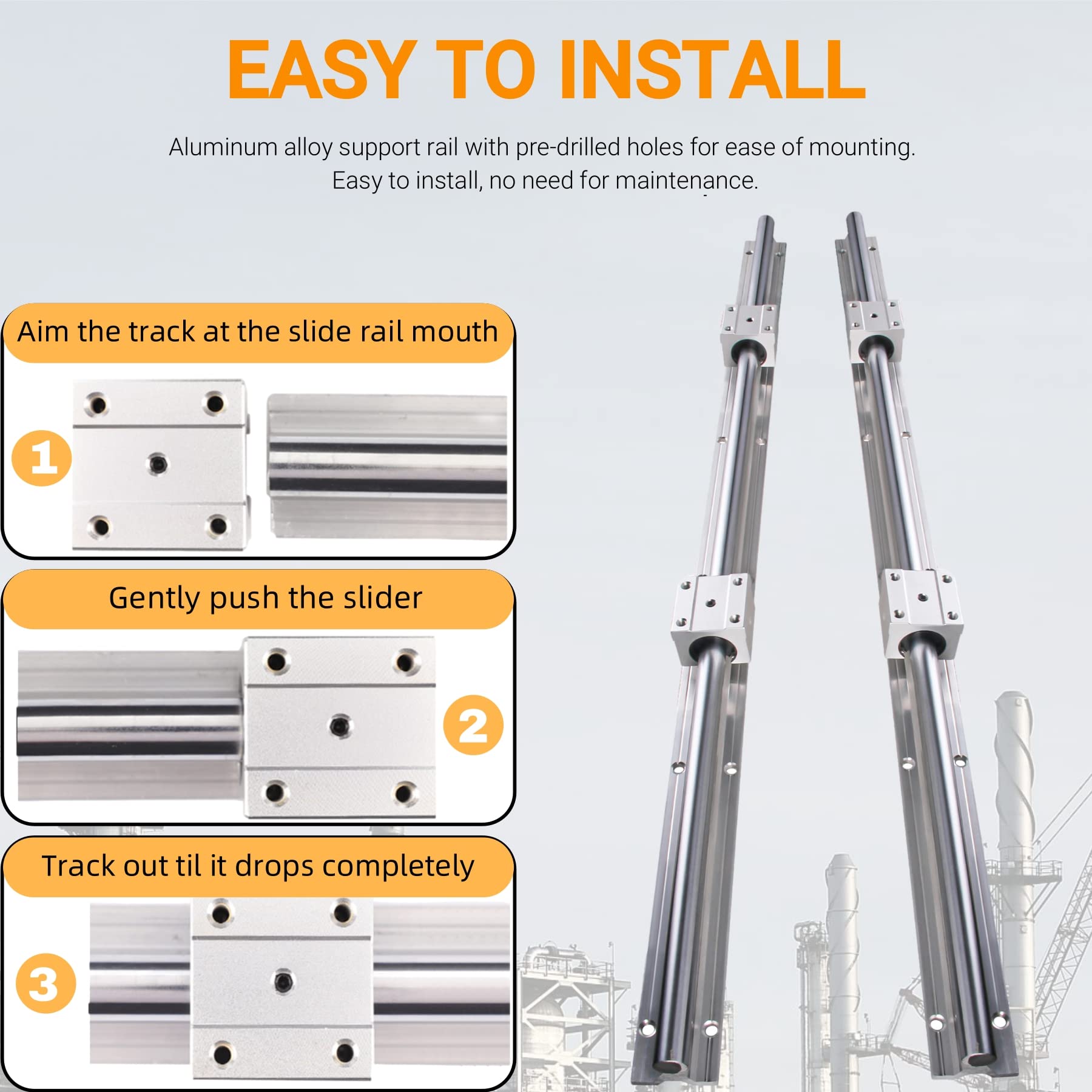 Albero In Alluminio - CCS Series - LM76 Linear Motion Bearings - Di - Foto 9