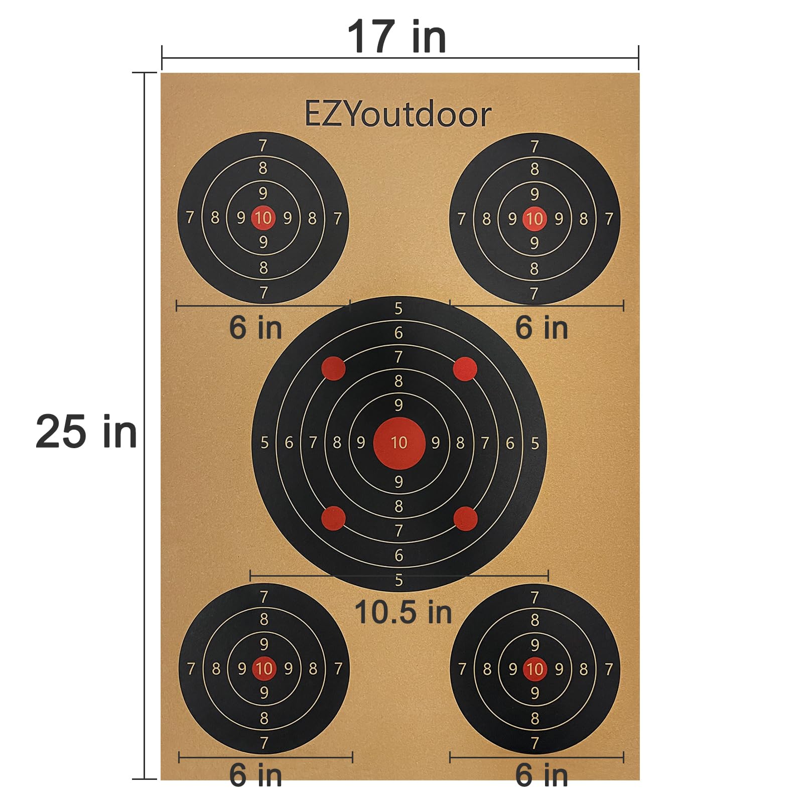 Snapklik.com : Multiple Aiming Zones Paper Targets, 45 Pack Paper ...