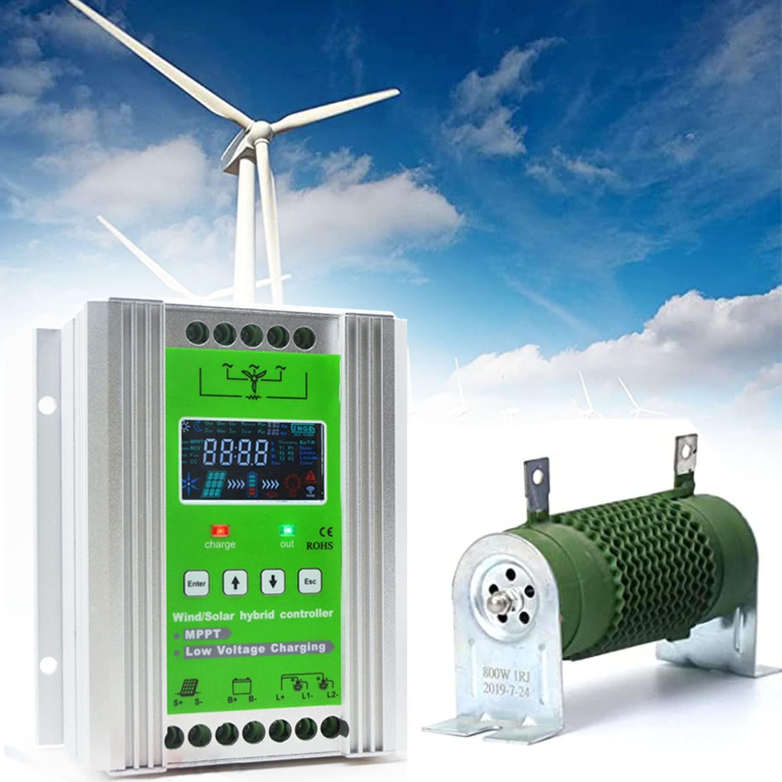Regulador de carga 1000W para turbina eólica y paneles solares en casas de campo aisladas