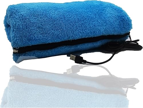 Calentadores de manos calentados por USB, almohada calentada para alivio del frío de invierno (azul)