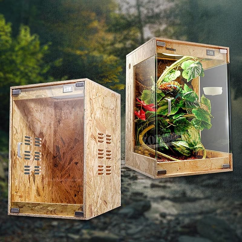 爬虫類 ケージ 両生類 ケージ 爬虫類 OSB 通気性が良いの給餌ボックス トカゲ スパイド カメレオン ヘビ カエル ムカデ ヤモリ ハムスター トトロ ヘッジホッグ 亀 生体 給餌ボックス 木製飼育ケージ グラステラリウム