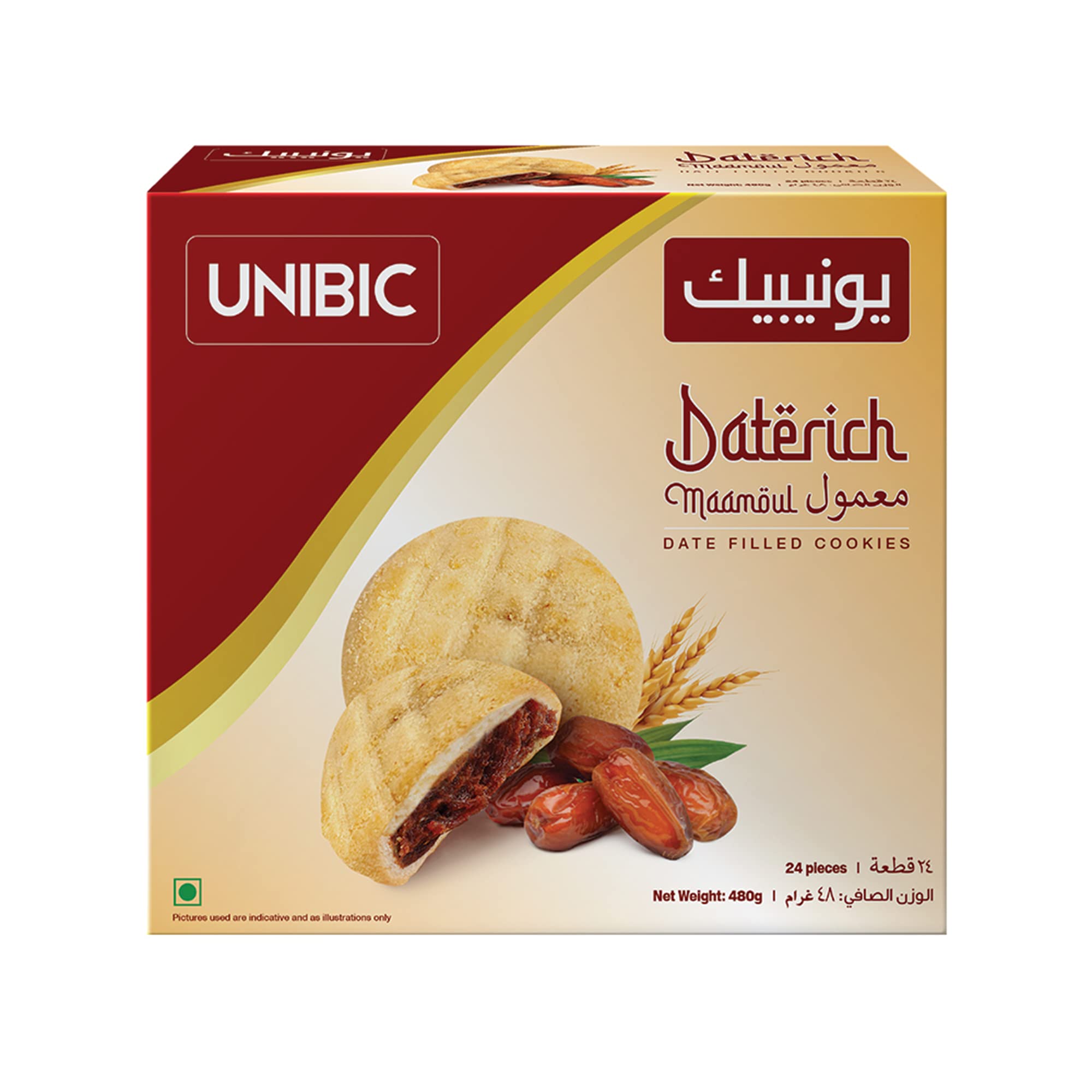 Unibic Center Filled Date Cookies, 480gm