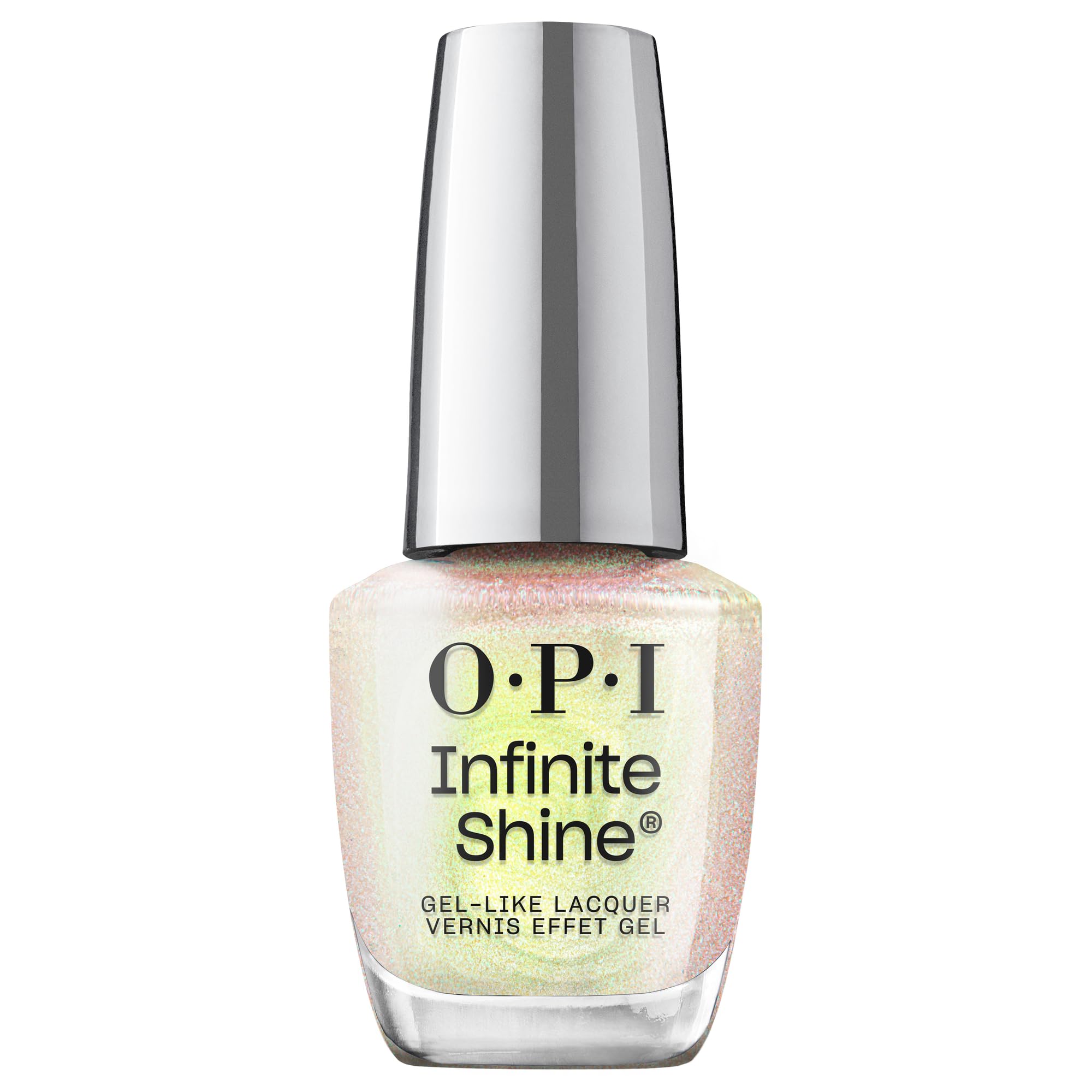 OPI Infinite Shine Nagellack – MarshmelloOo So Sweet - Good Enough to Treat Collection – vorgehärtete Gel-Technologie ohne UV-Lampe – bis zu 11 Tage Halt - Weiß-Grün Schimmer – 15 ml
