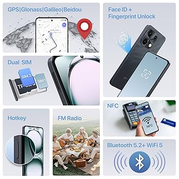 UMIDIGI Note100 simフリースマホ Android 14 セット Amazon.com