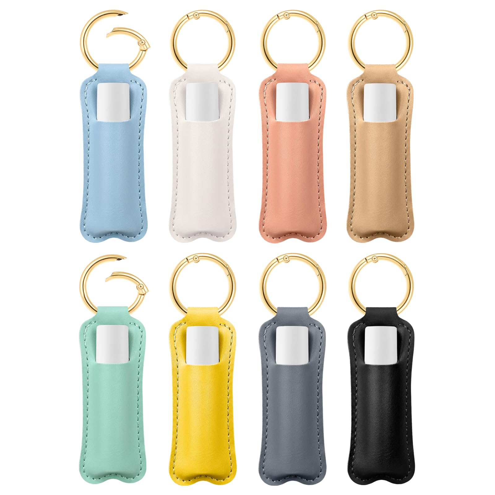 HEYSKAY Chapstick Holder Key Chain Lipstick Holder Lip Balm Holder Keychain