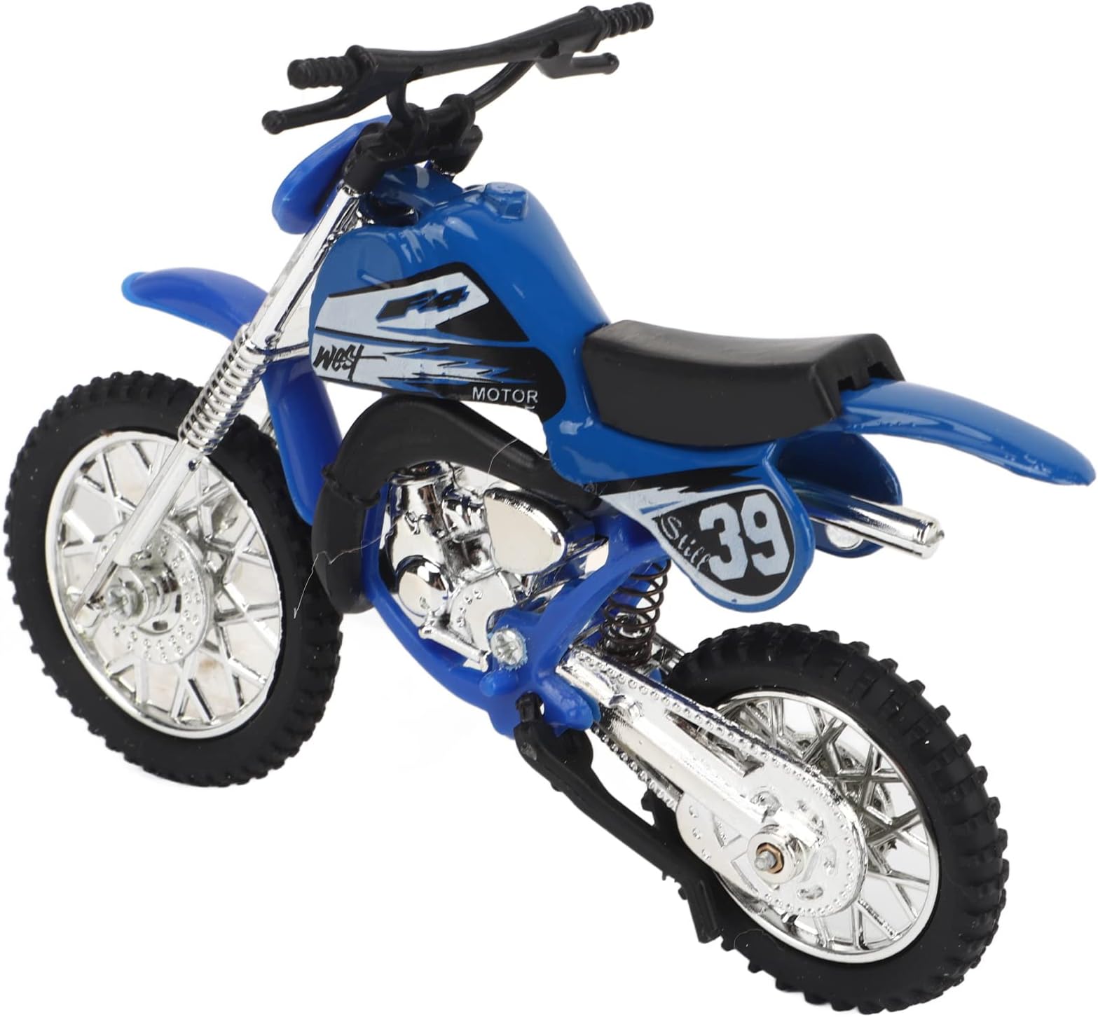 Soraz Motorcycle Model Toy, Lifelike Alloy Motorcycle Toy for Kids for Travel (Blue)