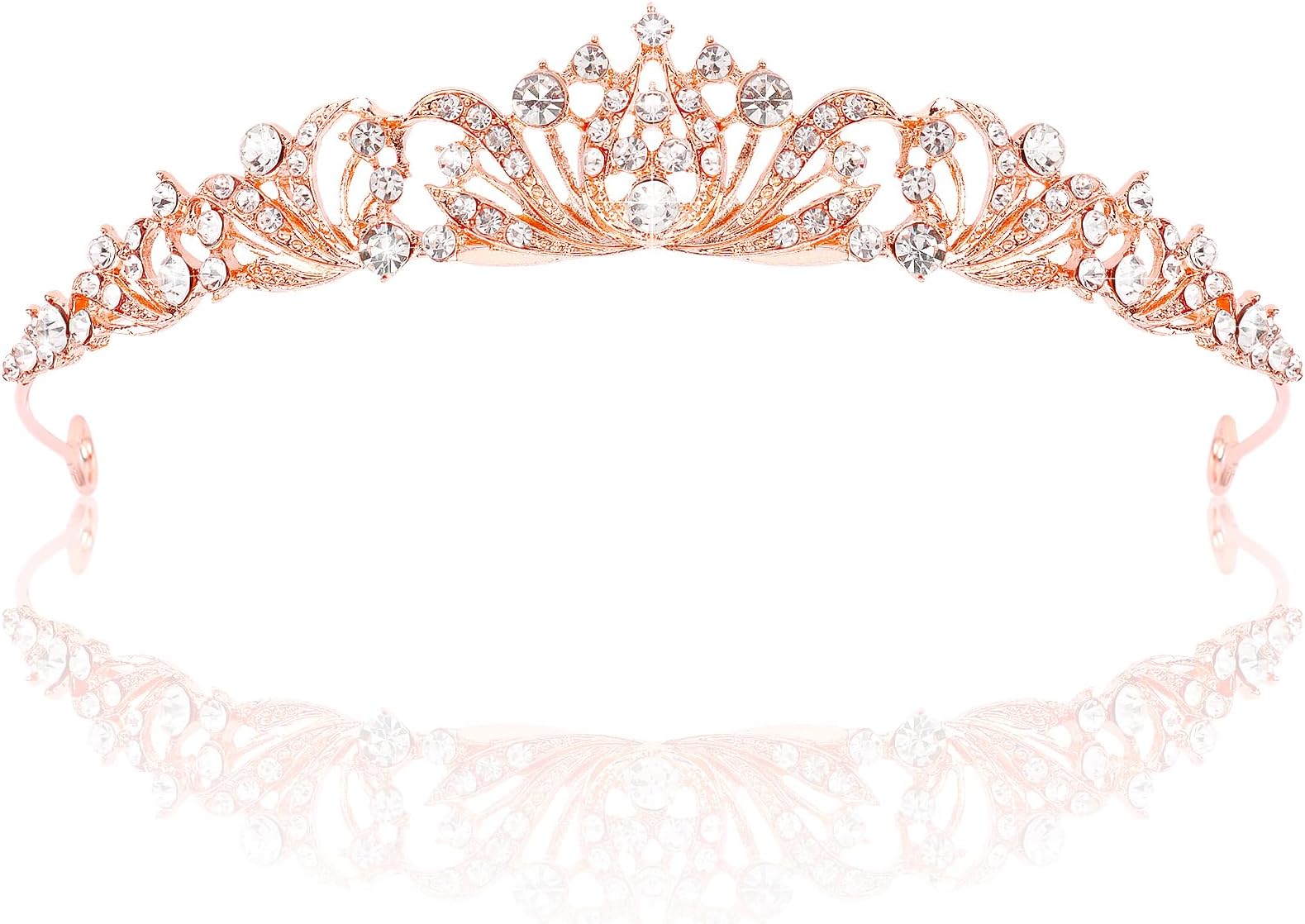 TOBATOBA Tiara da donna in argento, tiara da principessa, corona
