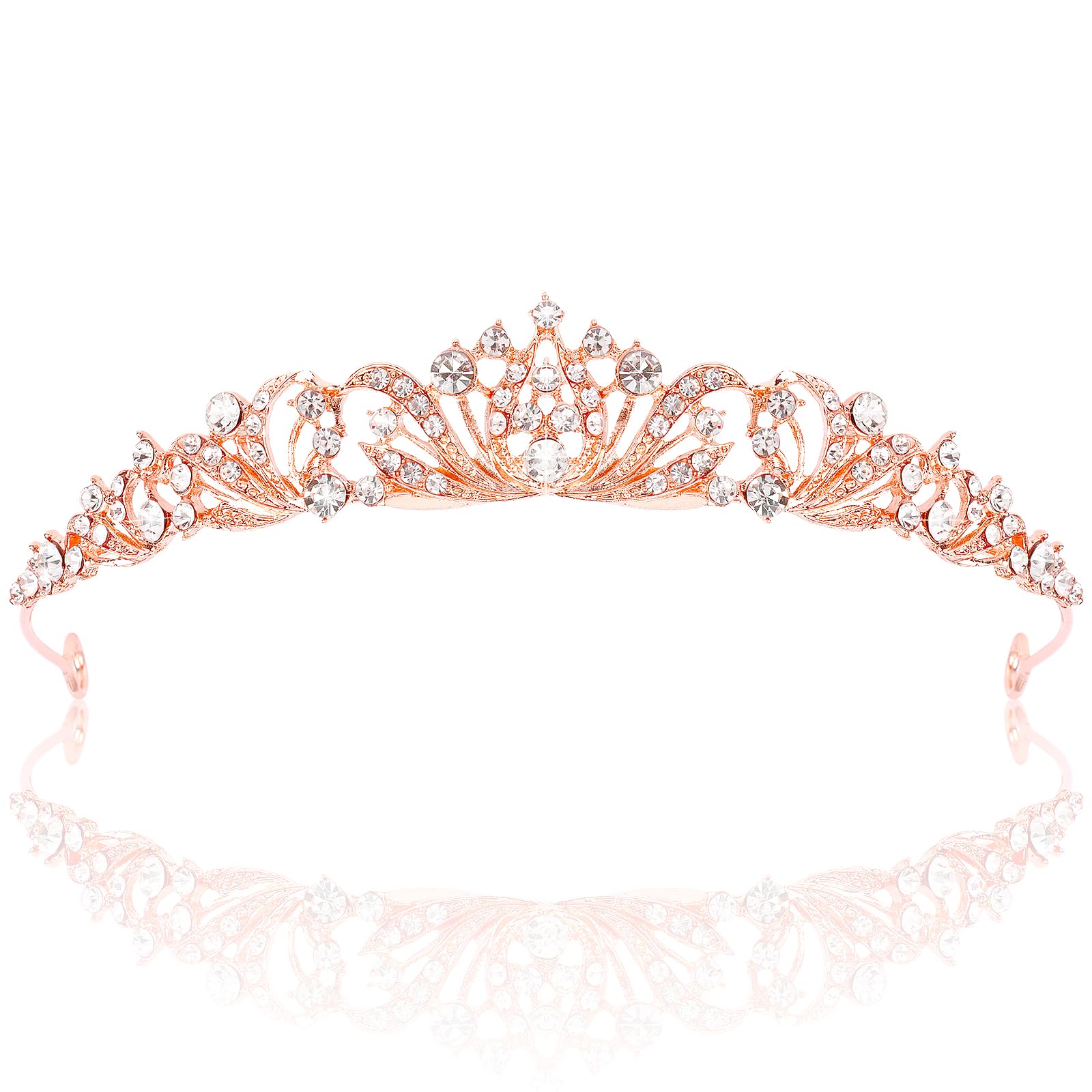 Amazon.com : TOBATOBA Wedding Tiara Rose Gold Tiara Crowns for