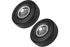 10" x 4.10/3.50-4 Flat-Free Solid Tire and Wheel Set