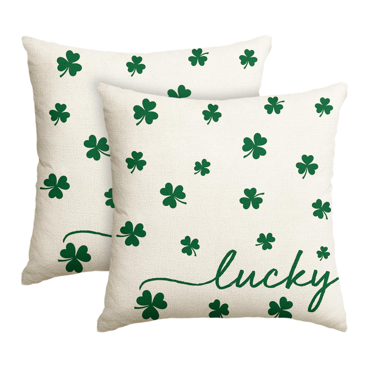 Housses de coussin trèfle porte-bonheur pour inviter la joie de la Saint-Patrick chez vous