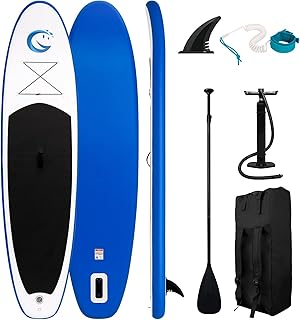 FunWater 10'6"–11'6" SUP Board, aufblasbares Stand-Up Paddle Board für alle Könnensstufen, ideal für Einsteiger & Familien, mit Anti-Rutsch Eva-Deck, Paddel, Pumpe & komplettem Zubehör