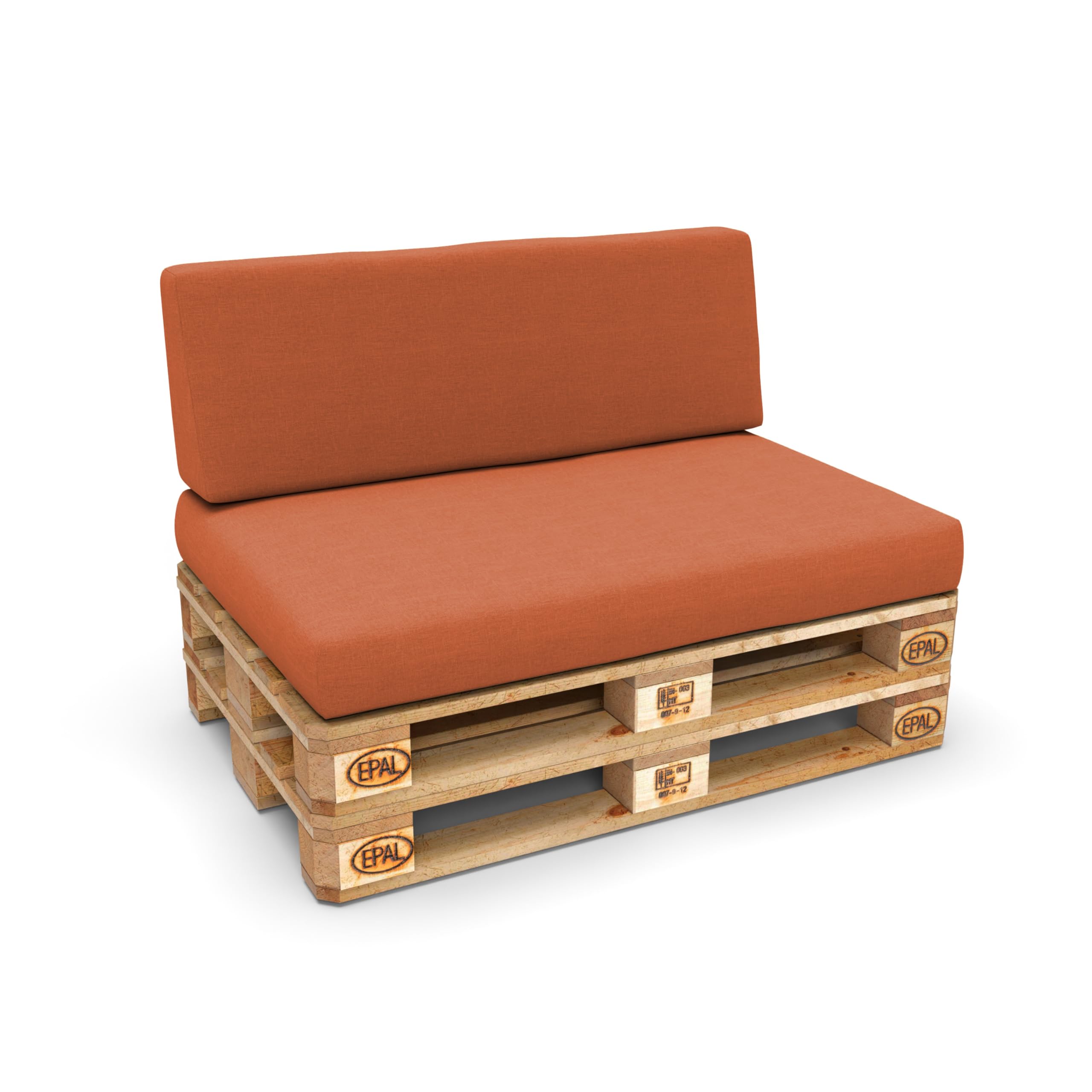 POKAR Copricuscino per Cuscini per Europallet 120x80 Arancione