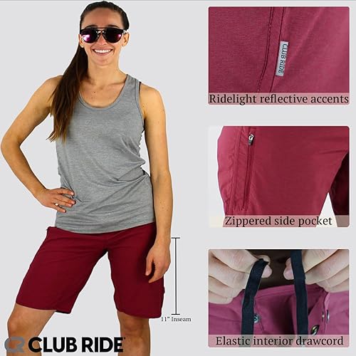 Miniatura 2 de Club Ride Apparel Savvy - Pantalones cortos de ciclismo para mujer entrepierna de 11 pulgadas
