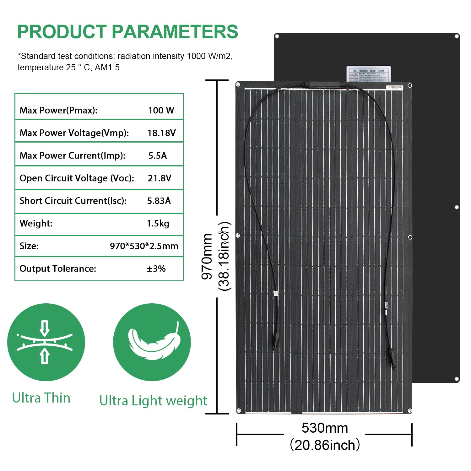 Moduły solarne 200 W, elastyczny zestaw, 2 x 100 W, 12 V, monokrystaliczny panel słoneczny do off-grid jachtu, kampera, kampera, kampera, 12 V, ładowanie baterii (2)