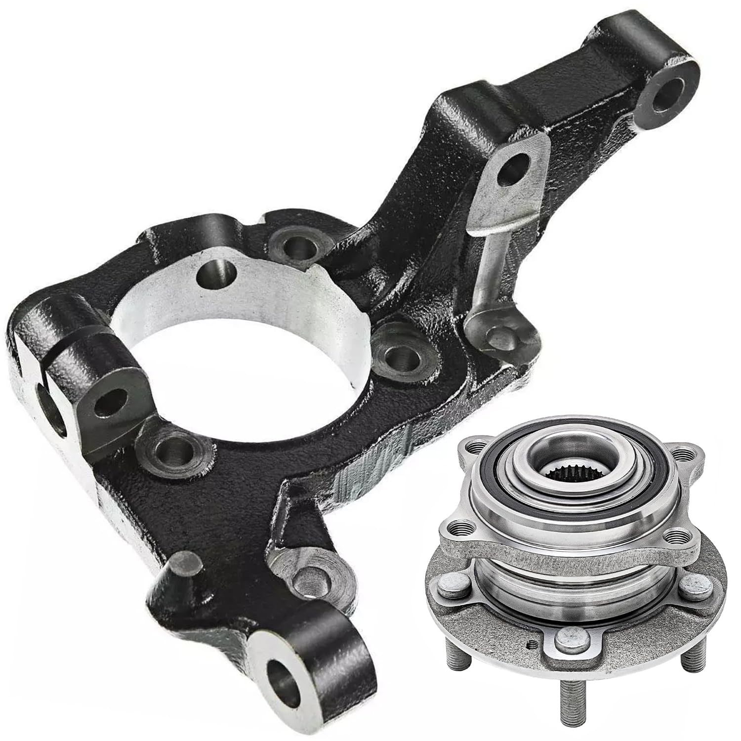 Detroit Axle - 2pc Front Right Knuckle Kit for 2007-2012 Hyundai Veracruz