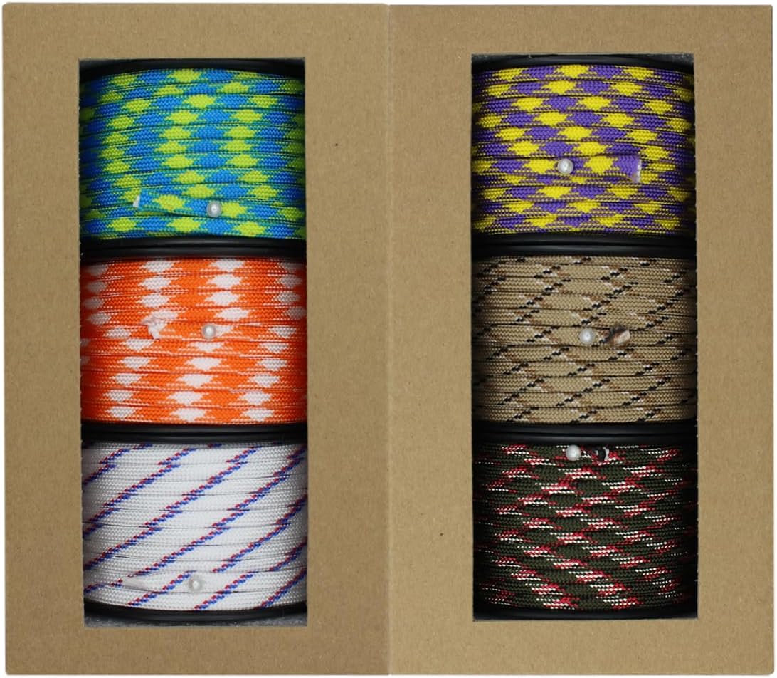 Multicolor Paracord Bulk Variety Pack with Spool 3 Colors