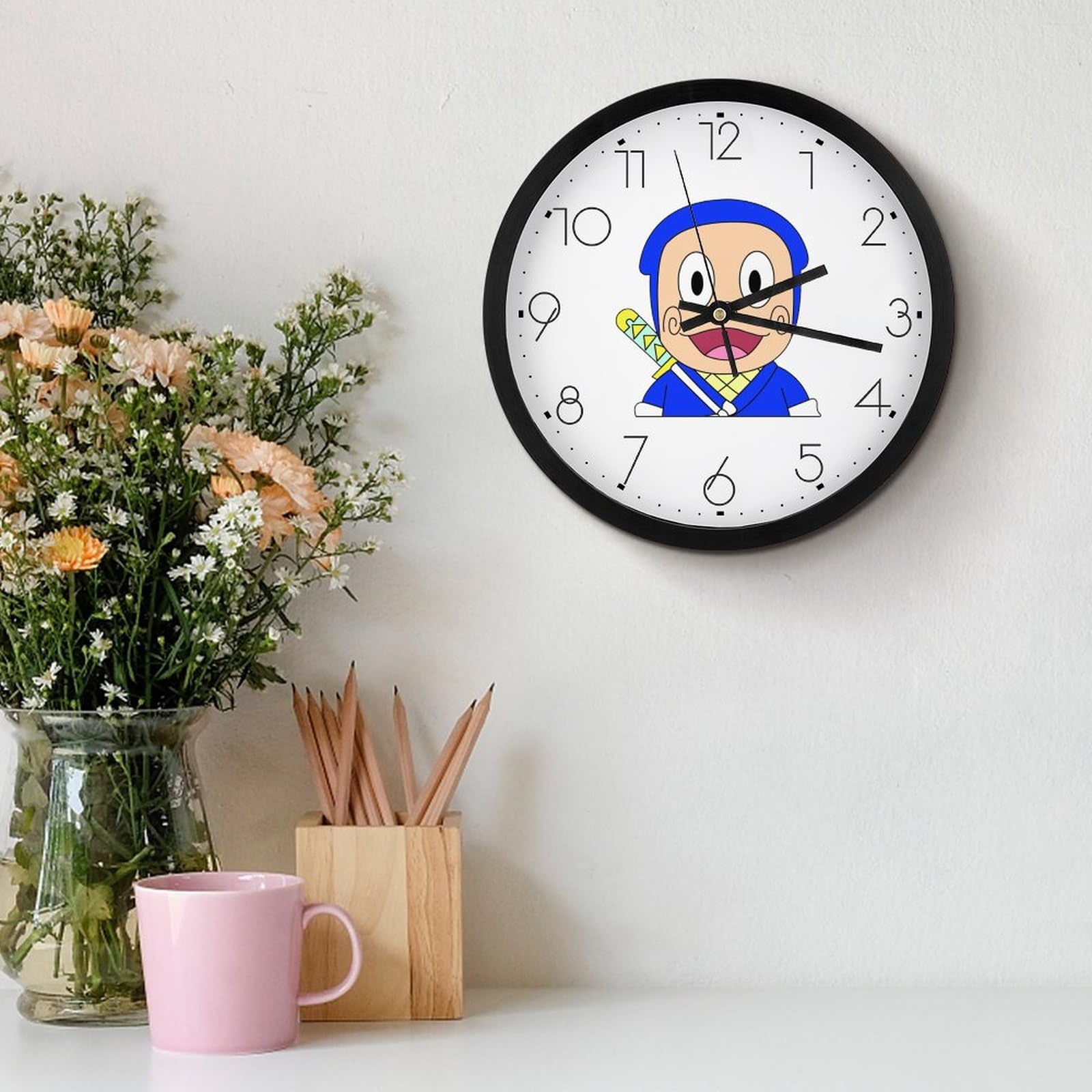 ジャンク品】忍者ハットリくん 掛け時計