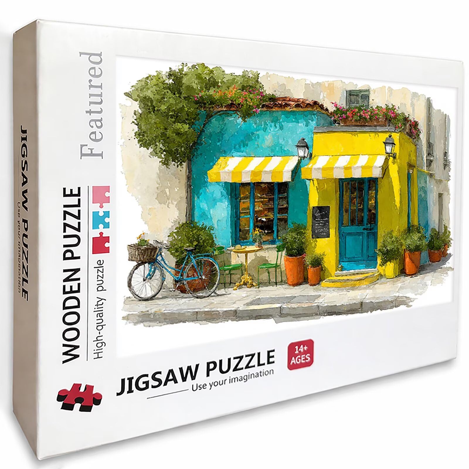 Vue De La Rue Puzzle 2000 pièces Adultes, Puzzle Bois 99x70cm, Adultes Jeu éducatif Défi énigme avec Une Boîte d'emballage Exquise, Jeu Relaxant Détente Collection, Cadeau Fille, (Maison) A-6357