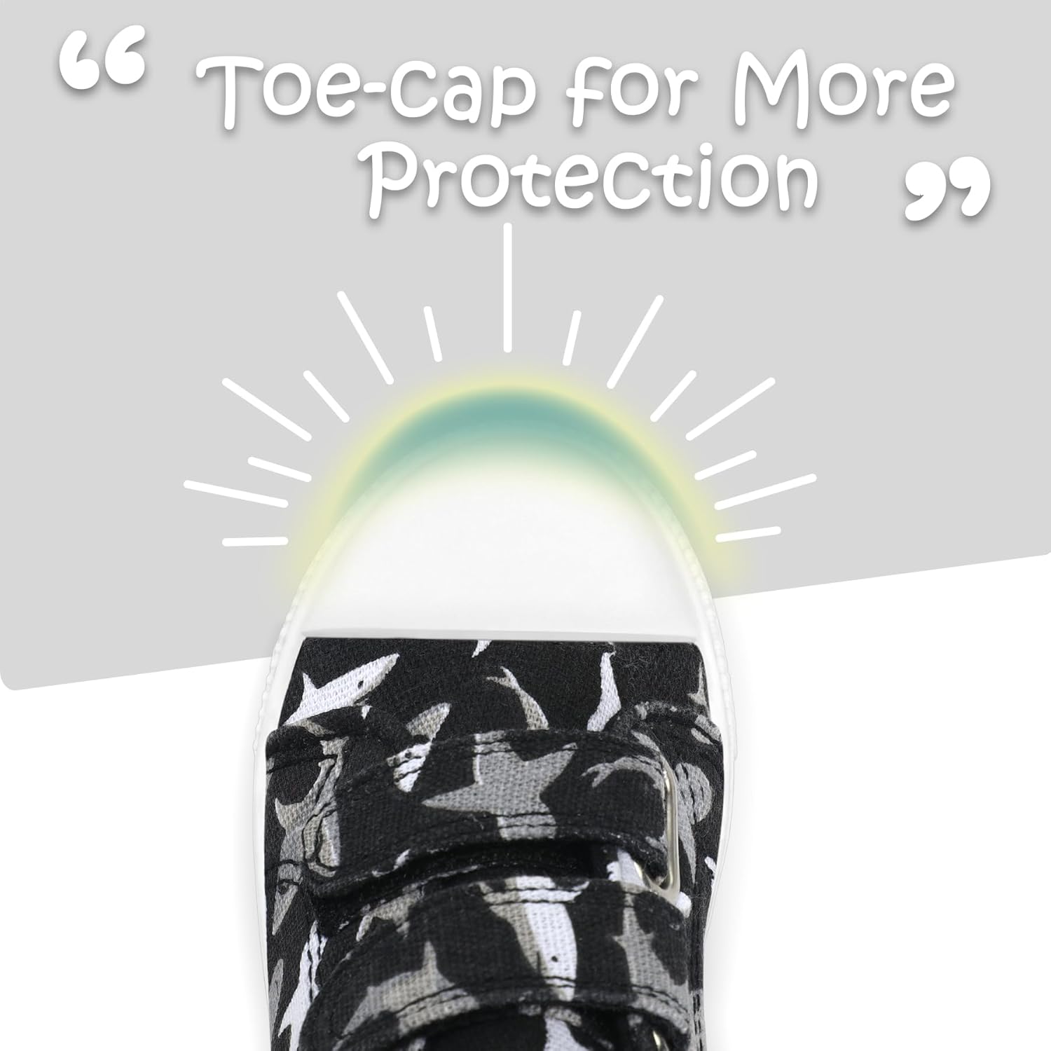 K KomForme Toddler Boys & Girls Shoes Kids Canvas Sneakers with Cartoon Dual Hook and Loops - Image 5