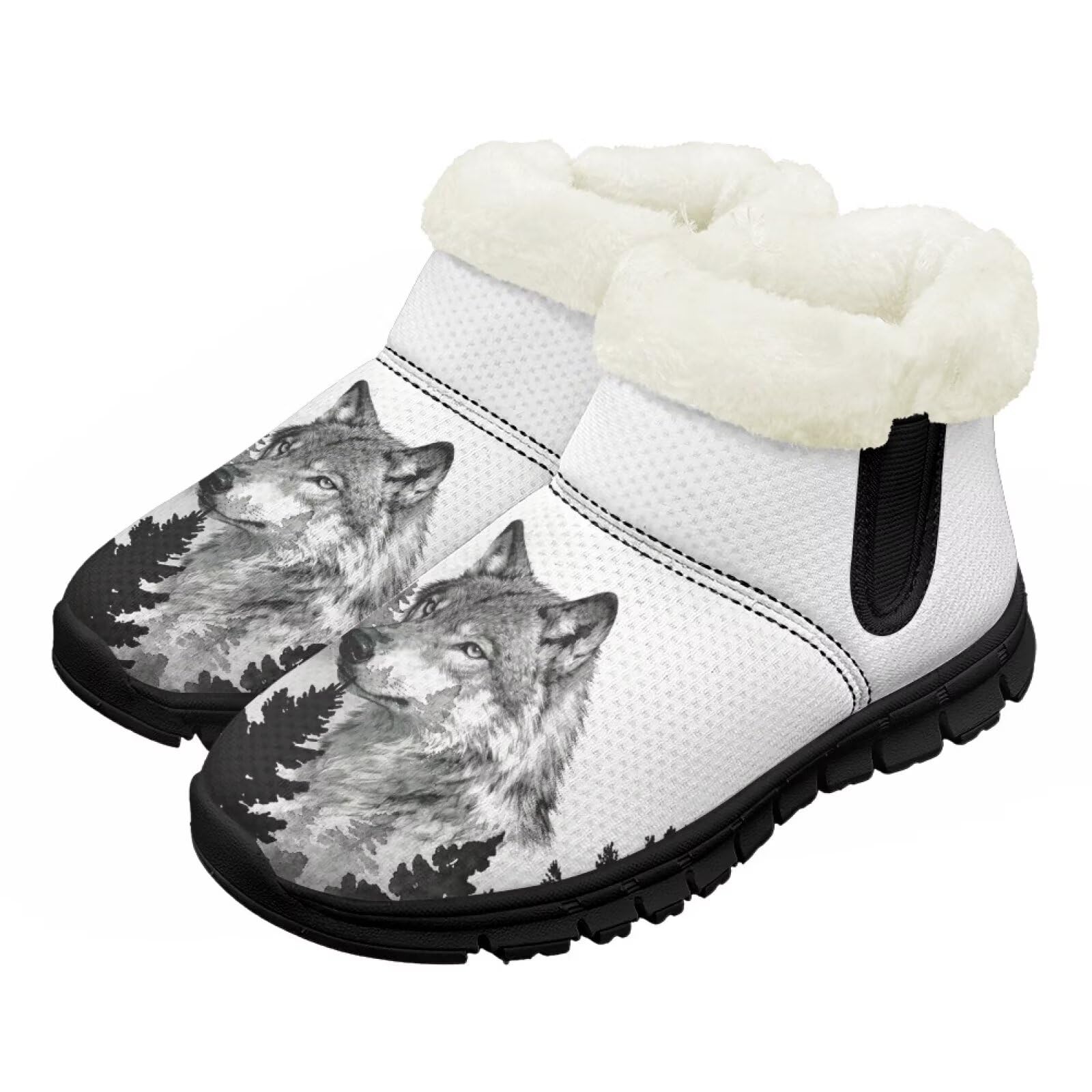 Kids Winter Snow Boots Boys Girls Warm Faux Fur Lined Ankle Booties Anti-Slip for Toddler Little Kid Big